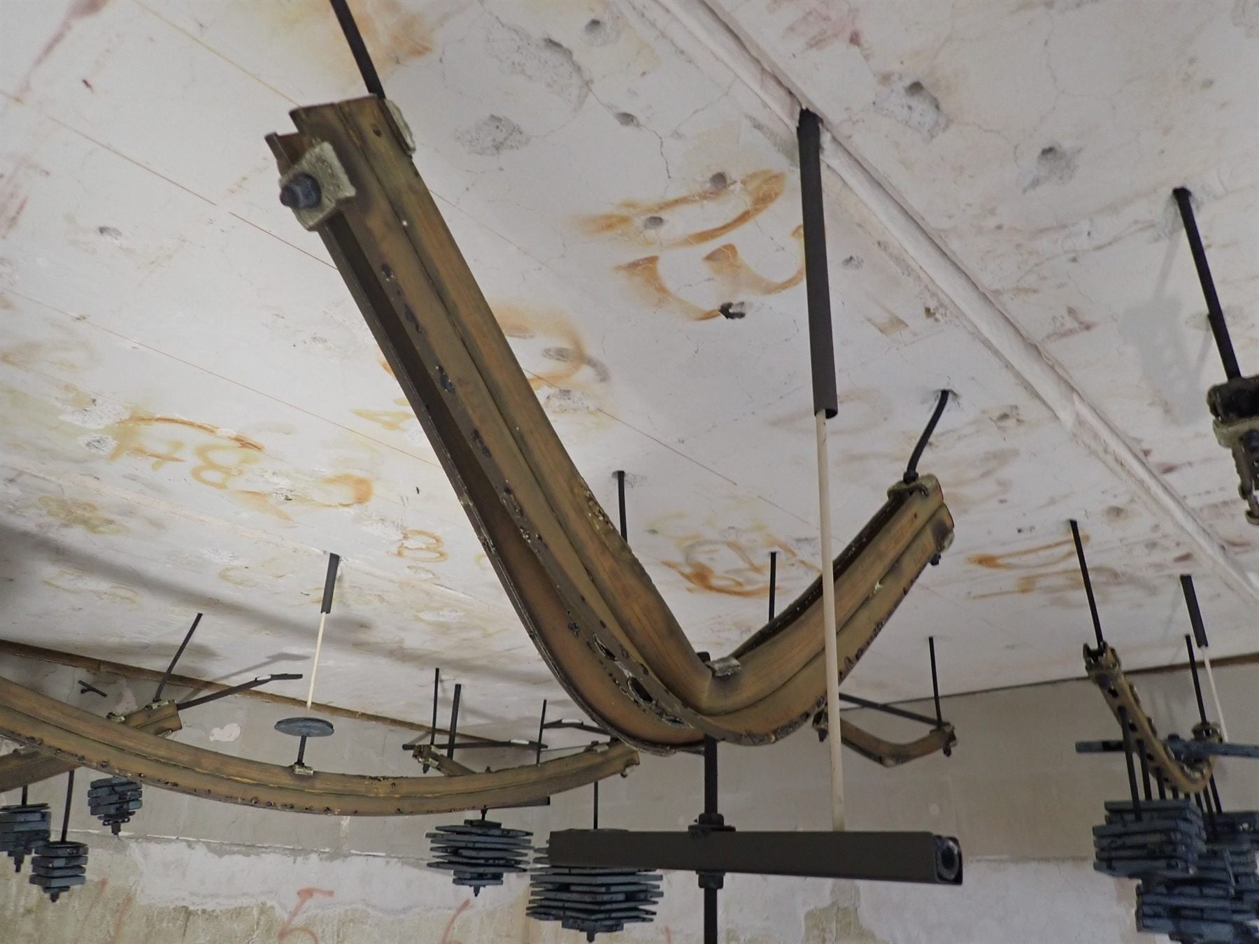M&E trapeze support brackets after a furnace fire test